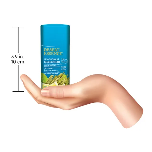 Miniatura 5 de Desert Essence Desodorante de citronela, 100% libre de plástico, protección natural del olor, sin aluminio ni parabenos, con árbol de té y manteca