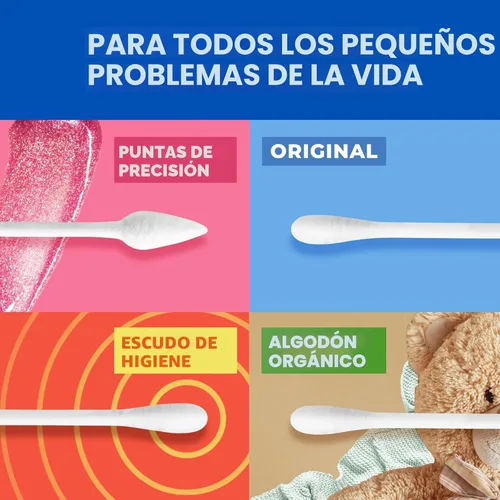 Miniatura 10 de Q-tips Hisopos de algodón, 500 unidades (paquete de 2)