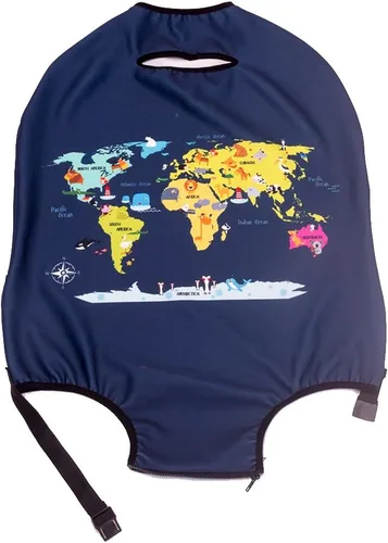 Miniatura 9 de Madfifennina - Protector de equipaje de viaje lavable de elastano para maleta, 23-32 pulgadas, Mapa