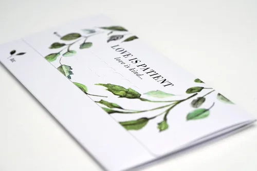 Miniatura 3 de Tarjeta navideña Soporte para dinero con cremallera abierta con ventana de plástico transparente para efectivo, cheques y tarjeta de regalo, Boda