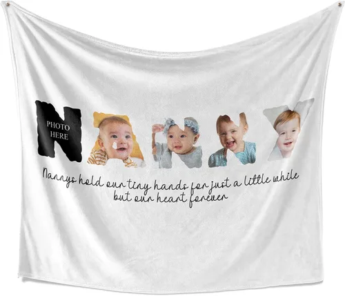 Miniatura 24 de Manta personalizada para la abuela a mi nieta, regalo para mamá y abuela, regalo de nietos, regalos para abuela, manta personalizada con foto