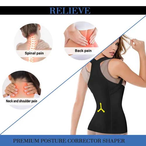 Miniatura 5 de URSEXYLY Correctores de postura para mujer, chaleco de entrenamiento de cintura, control de abdomen, moldeadores corporales para cuello, hombros