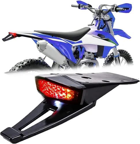 Miniatura 12 de DREAMIZER Guardabarros trasero negro ahumado 12V LED luz trasera lámpara de freno para motocicleta todoterreno Motocross Dirt Bike
