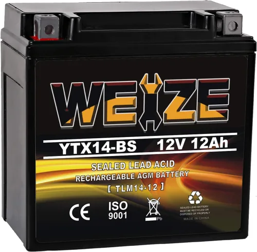 Miniatura 14 de Weize YTX20L-BS - Batería de alto rendimiento para deportes de potencia - Sellada, libre de mantenimiento, AGM para motocicleta, ATV, UTV, moto
