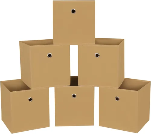 Miniatura 41 de Cubos de Almacenamiento Plegables Negros Contenedores, Cubos de Almacenamiento de Tela de 11 Pulgadas, Cajas de Almacenamiento de Tela, Cubos