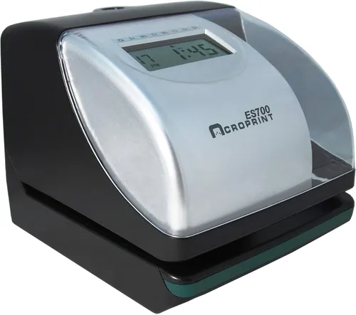 Miniatura 2 de Acroprint Máquina electrónica de reloj de tiempo - Máquina de sellos de tiempo para empleados, ideal para pequeñas empresas, acomoda tarjetas