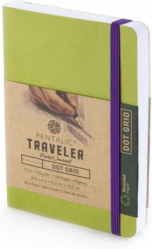 Miniatura 9 de Cuaderno de bocetos Travelers Dot Grid Pentalic Art, libre de ácidos