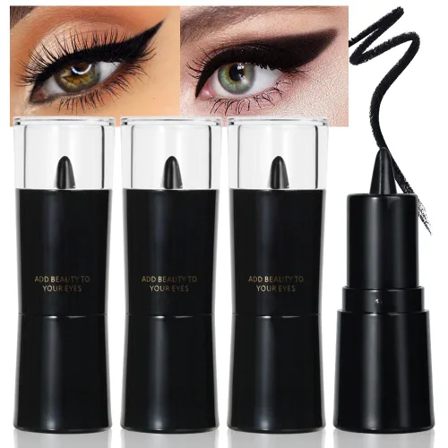 Miniatura 22 de evpct Delineador de ojos de gel negro y marrón 2 en 1, impermeable, a prueba de manchas, para Waterline, juego de pomadas de crema de cejas