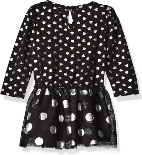 Miniatura 2 de Limited Too - Vestido de punto de manga larga con corazones y puntos para niña