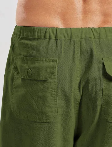 Miniatura 5 de utcoco Qiuse - Pantalones de playa con cintura elástica para hombre