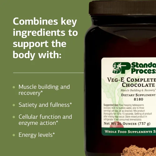 Miniatura 4 de Standard Process Veg-E Complete Pro - Proteína en polvo orgánica a base de plantas para construcción muscular y recuperación - Apoya el cabello