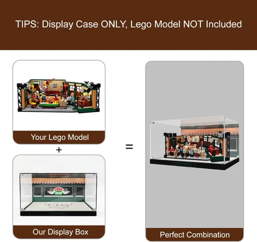 Miniatura 3 de Vitrina acrílica para Lego Ideas 21319 Central Perk, caja decorativa personalizada para el modelo de bloque de amigos, placa de acrílico