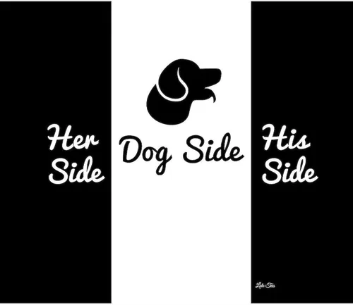 Miniatura 2 de CafePress Dog Side Vs His/Her Side - Manta de forro polar súper suave, 60 x 50 pulgadas