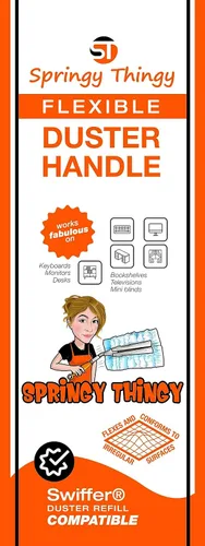 Miniatura 7 de Mango flexible con almohadilla desechable para plumero, compatible con recambios de plumero Swiffer.