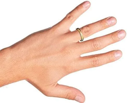 Miniatura 6 de Bling Jewelry Thin Stackable Minimalist Simple Dome Couples Rose Gold Silver Black Plated Titanium 2MM Wedding Band Ring For Men Women