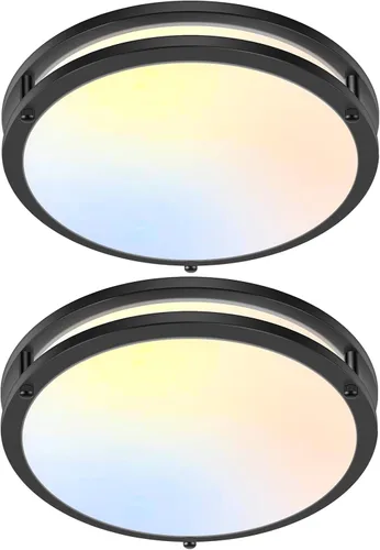 Miniatura 17 de Luces de Techo LED de 12 Pulgadas 36W, 2700K/3000K/4000K/5000K/6500K Ajustables de Montaje Empotrado, 3200LM Súper Brillantes Regulables Accesorio