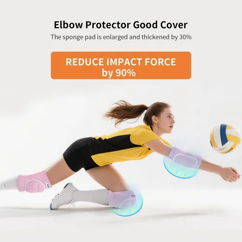Miniatura 3 de Coderas de voleibol para jóvenes 2XS-XL - Protector de codo para niños y adolescentes con acolchado transpirable de esponja gruesa