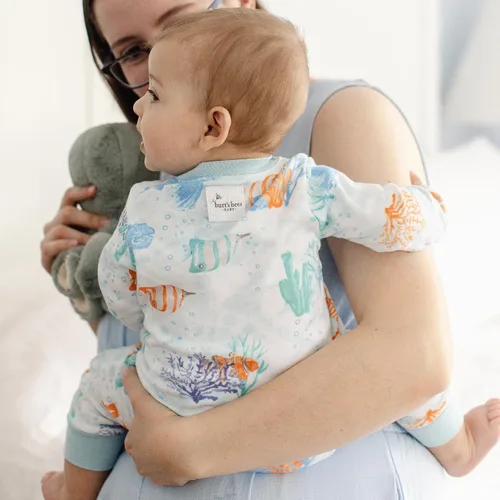 Miniatura 135 de Burt's Bees Baby - Pijama de una pieza para bebé, mameluco para dormir y jugar, algodón 100% orgánico, cremallera frontal
