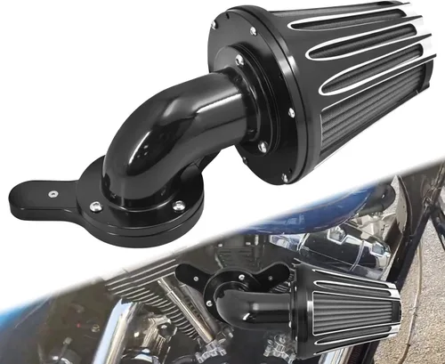 Miniatura 13 de Filtro Limpiador de Aire para Motocicleta CNC Kit de 90° Cara Adelante Compatible con Harley Softail Touring Trike Sportster XL Dyna