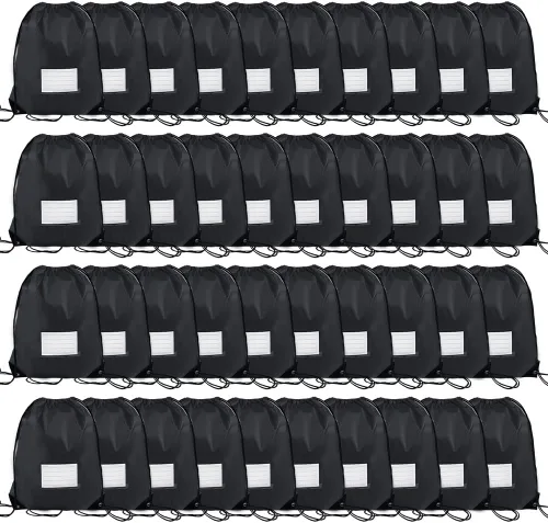 Miniatura 25 de CODOBON Paquete de 20 bolsas con cordón, mochila de cuerda de dibujo a granel, bolsa de bricolaje para gimnasio, deportes, bolsa para mujeres