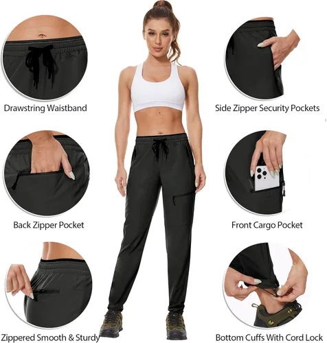 Miniatura 3 de SPECIALMAGIC Womens Hiking Pants Lightweight Quick Dry Cargo Pants Water Resistant Travel Work Pant