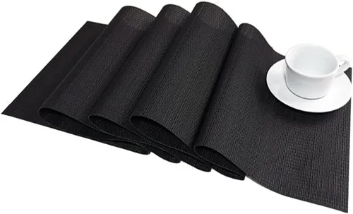 Miniatura 7 de Camino de mesa moderno de PVC de vinilo para comedor, mesa de café, cómoda (beige, 12 x 70 pulgadas)