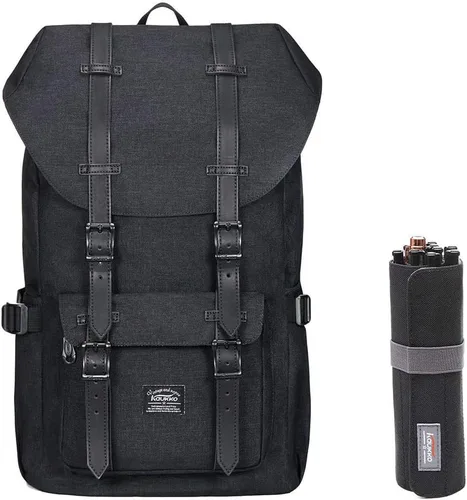 Miniatura 24 de Mochila para laptop Kaukko, senderismo y campamentos, mochila universitaria grande casual, mochila de hombro con capacidad para una laptop y Nailon