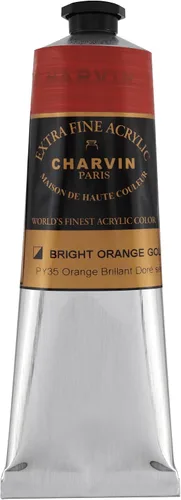 Miniatura 114 de Charvin Pintura acrílica profesional extrafina – verde absenta, tubo de 2.1 fl oz, pigmentos de triple fresado, resistente a la luz, pinturas