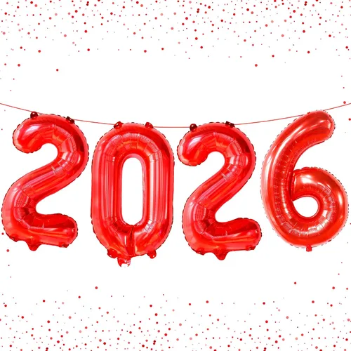 Miniatura 10 de Katchon, Globos gigantes dorados 2026 – 42 pulgadas Globos de Año Nuevo Números de globos 2026 Globo dorado para decoraciones de Año Nuevo