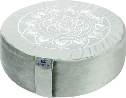 Florensi - Cojín de meditación - Cómoda almohada de suelo - Tradicional almohada de meditación tibetana con hermosa cubierta de terciopelo - Cojín