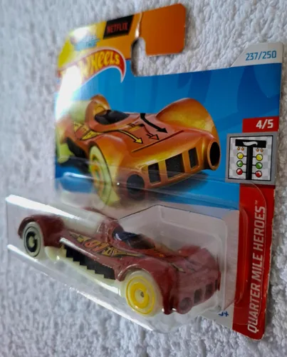 Miniatura 2 de Hot Wheels Retro-Active Orange Quarter Mile Heroes 4/5 Modelo de coche fundido a presión