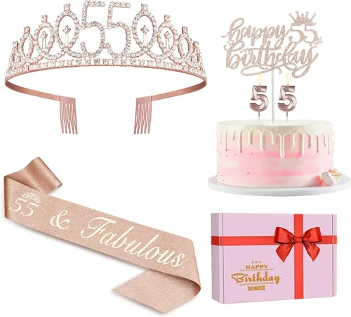 Miniatura 14 de Decoraciones de cumpleaños número 13 para niñas, incluyendo corona/tiara de cumpleaños 13, banda oficial para adolescentes y decoración de pastel