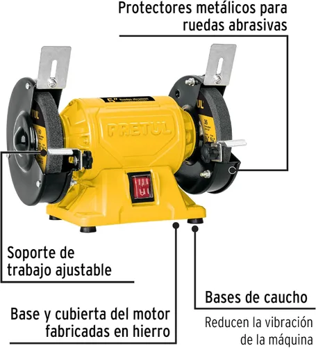 Miniatura 2 de Amoladora de banco 5'1/6 Hp Pretul