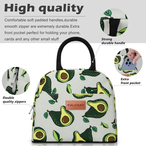 Miniatura 4 de BALORAY Bolsa de almuerzo para mujeres y hombres, lonchera aislada para adultos, bolsa de almuerzo reutilizable para el trabajo, picnic o viajes