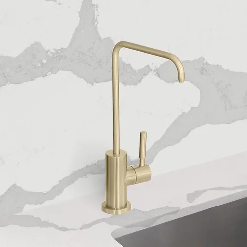 Miniatura 2 de Stylish Grifo de agua potable Cartucho de núcleo de cerámica de acero inoxidable, mango único, arco alto, rotación de 360 grados, grifo de ósmosis