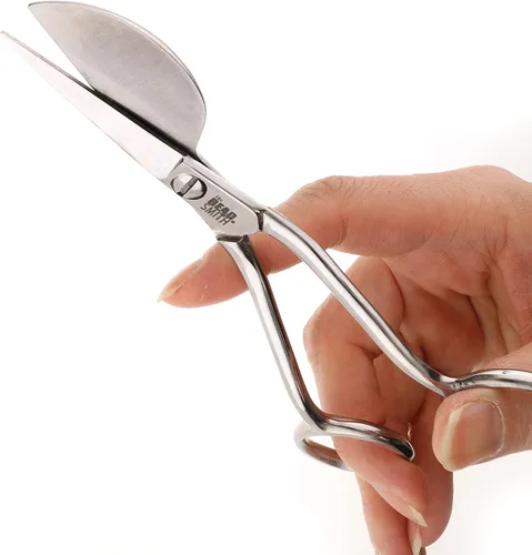 Miniatura 5 de The Beadsmith Tijera de apliques – 6 pulgadas, borde de cuchillo de pico de pato, mango en ángulo, tornillo de tensión ajustable – forma de paleta
