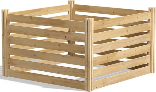 Greenes Fence Compostador de madera de cedro, 23.25 pies cúbicos / 173.92 galones, fabricado en Estados Unidos con cedro norteamericano
