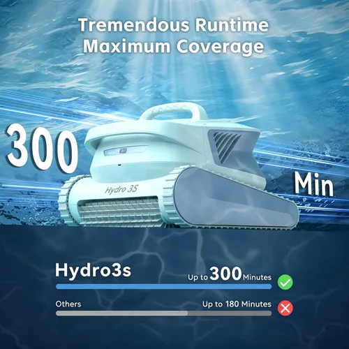 Miniatura 4 de Hydro 4SE - Limpiador robótico de piscina, aspiradora automática con cable con limpieza de pared y línea de flotación, filtro de carga superior