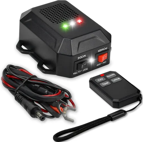 Repelente ultrasónico de roedores para motores de automóvil, disuasorio ultrasónico cableado de 12V 24V para ratones y ratas con luces