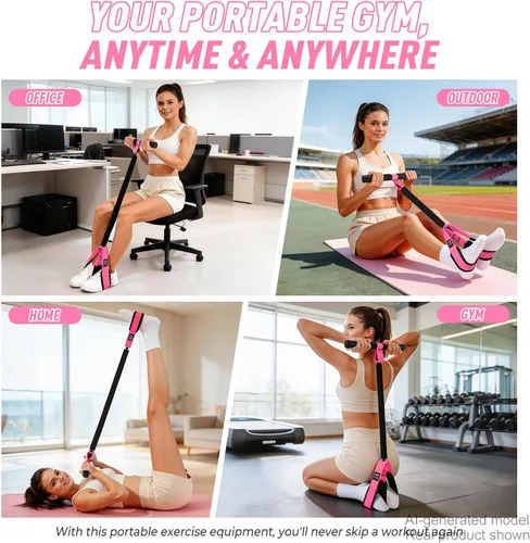 Miniatura 8 de Pedal Resistance Band with Handle, Upgraded Durable Thickened Latex Tubes and Soft Foam Fabric Foot Pedal, Sit Up Exercise Equipment for Abdomen