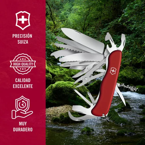 Miniatura 7 de Victorinox Work Champ XL - Cuchillo suizo de bolsillo con 31 funciones, color rojo