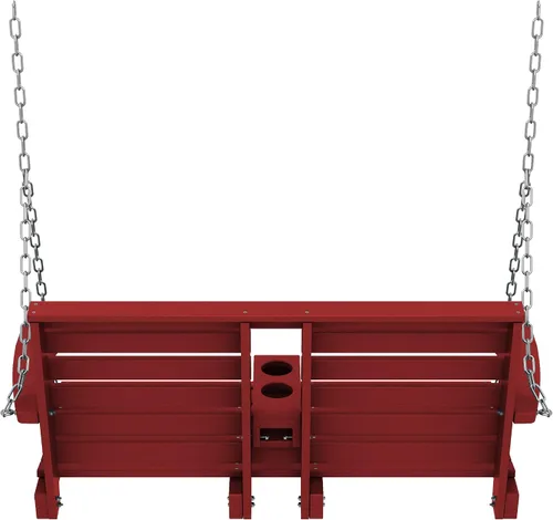 Miniatura 27 de KINGYES Columpio colgante para porche al aire libre, silla de columpio de patio de 2 asientos con portavasos, banco impermeable para patio y jardín