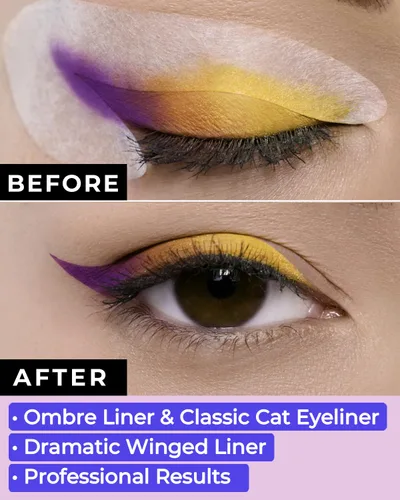 Miniatura 2 de Beth Bender - Plantillas de ojos reutilizables con alas y ojos de gato, fabricadas en Estados Unidos (paquete de 24)