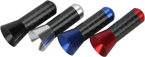 Miniatura 5 de Antena corta para coche, Antena aérea universal rechoncha de 3.5cm, Antena mini de coche de fibra de carbono con rosca de aleación de aluminio