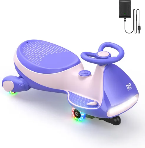 FanttikRide N7 Classic - Coche eléctrico clásico con pedal, batería recargable, juguetes para montar, coche oscilante, 2 velocidades, antivuelco,