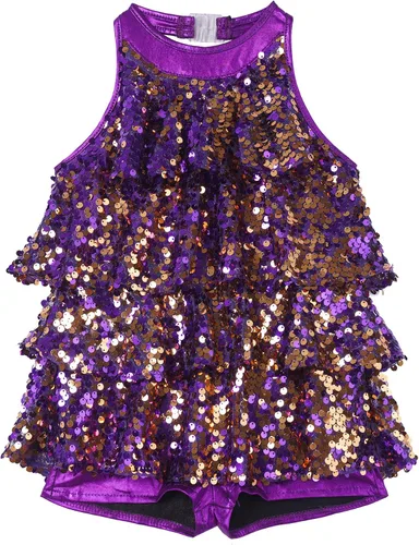 Agoky Vestido de baile de ballet brillante para niños y niñas, trajes de baile latino modernos, trajes de baile para escenario, ropa deportiva