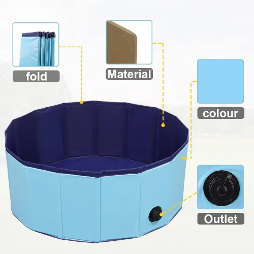 Miniatura 3 de Piscina plegable para perros, piscina para mascotas, piscina de natación para perros, piscina de natación para mascotas, PVC, antideslizante