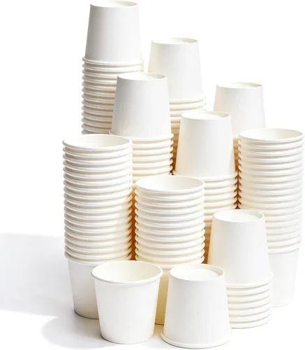 Miniatura 10 de TashiBox Vasos de papel para bebidas calientes blancas de 12 onzas, 120 unidades, tazas de café de papel desechables