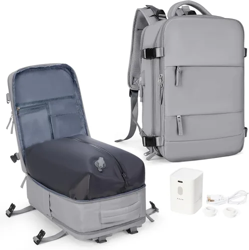 Miniatura 41 de coowoz Mochila grande de viaje para mujeres y hombres, mochila de transporte, mochila para senderismo impermeable, mochila deportiva para Rosa