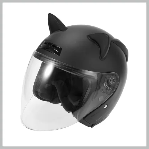 Miniatura 3 de 2 piezas de accesorios de decoración de casco de orejas de gato, accesorios de decoración de casco, adhesivo universal para motocicleta, bicicleta